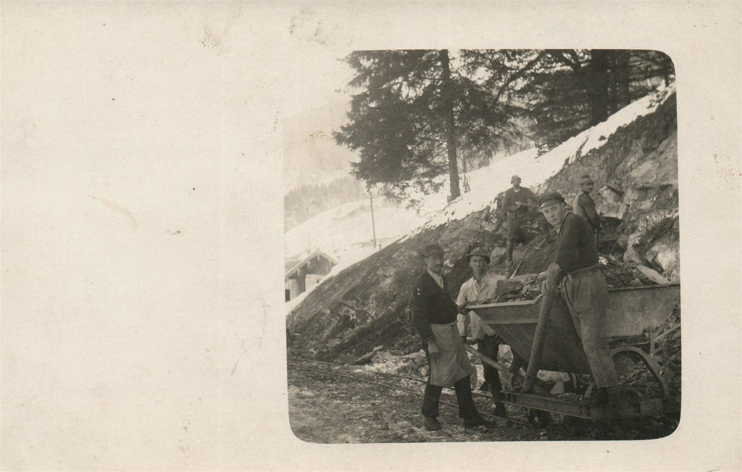 QUARRY WORKERS ANTIQUE REAL PHOTO POSTCARD RPPC