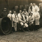 WINERY TEAM early 1900s ANTIQUE REAL PHOTO POSTCARD RPPC