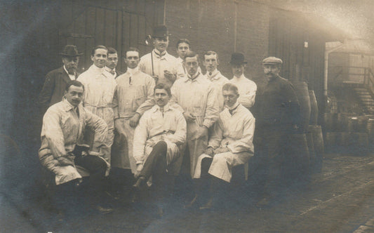 WINERY workers TEAM ANTIQUE REAL PHOTO POSTCARD RPPC