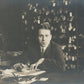 YOUNG MAN OF LETTERS ANTIQUE REAL PHOTO POSTCARD RPPC