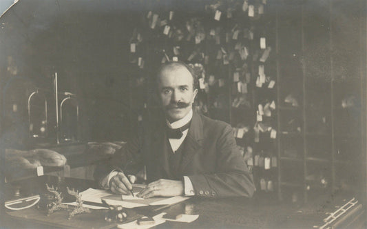 MAN OF LETTERS ANTIQUE REAL PHOTO POSTCARD RPPC