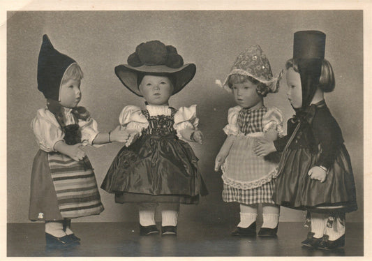 DOLLS ANTIQUE REAL PHOTO POSTCARD RPPC