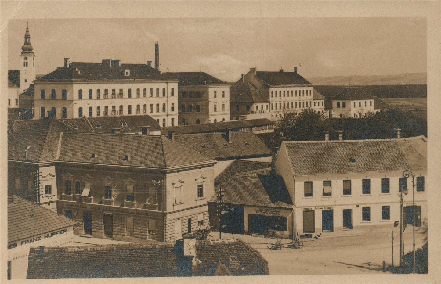 FURSTENFELD m. TABAK FABRIK ANTIQUE REAL PHOTO POSTCARD RPPC