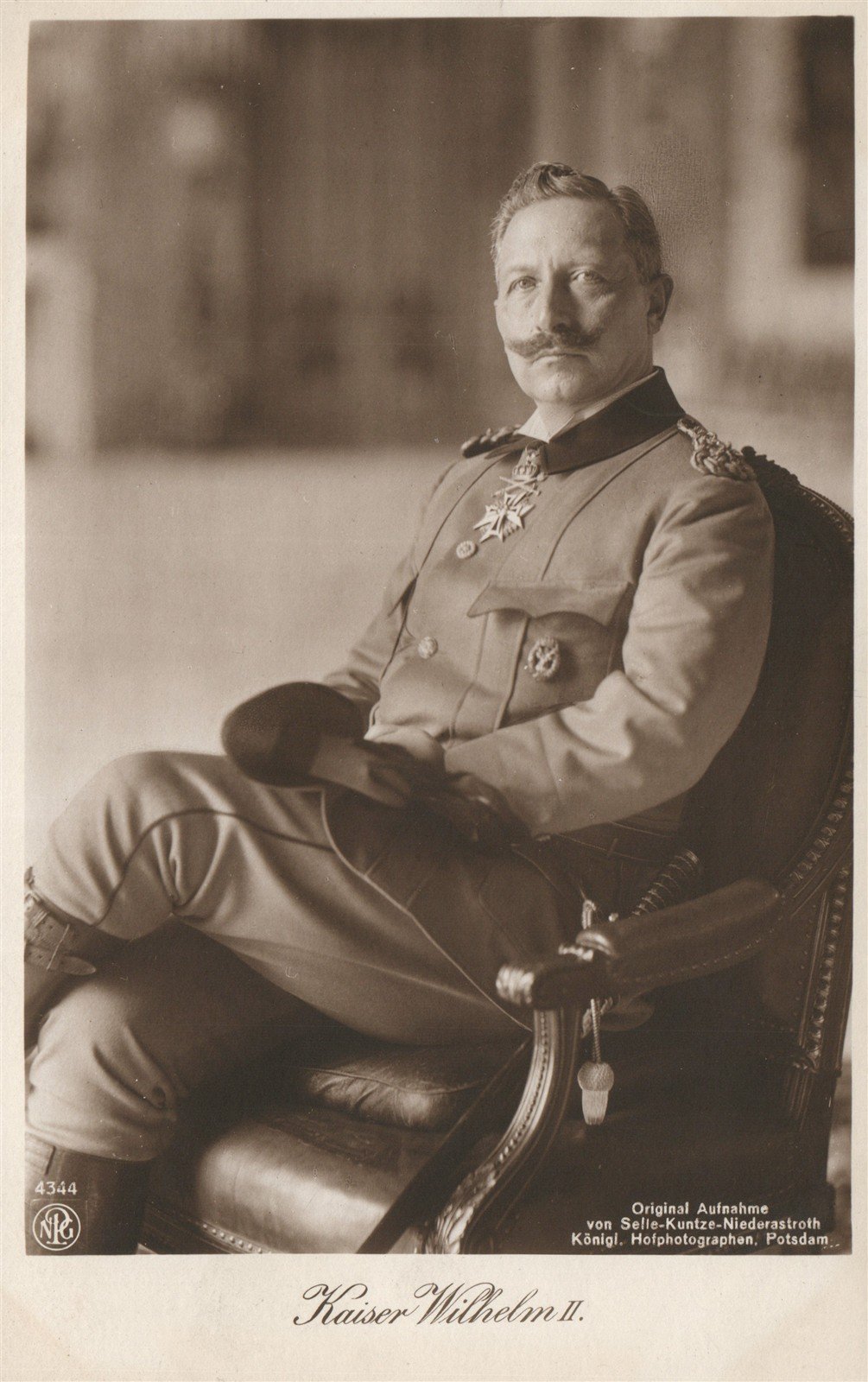 GERMAN royalry KAISER WILHELM II ANTIQUE REAL PHOTO POSTCARD RPPC