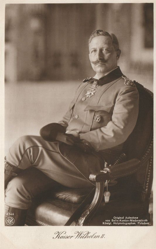 GERMAN royalry KAISER WILHELM II ANTIQUE REAL PHOTO POSTCARD RPPC