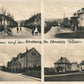 KIRCHBERG SA GERMANY 4 STREET VIEWS ANTIQUE REAL PHOTO POSTCARD RPPC