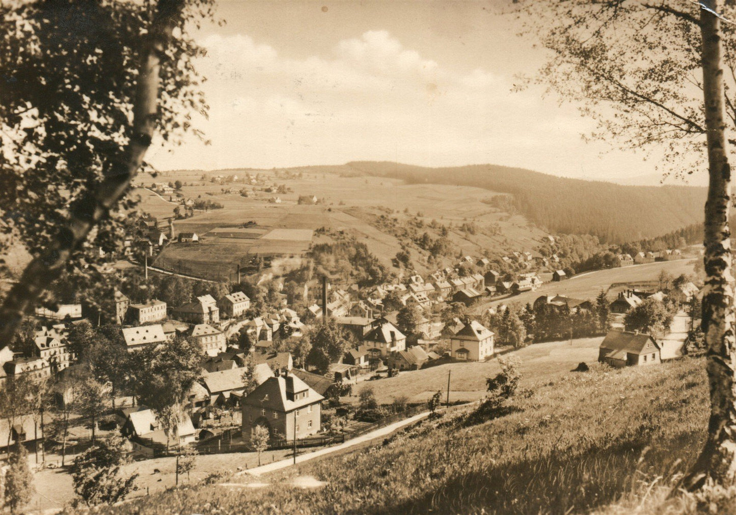 SCHONHEIDE ERZGEB. GERMANY VINTAGE REAL PHOTO POSTCARD RPPC
