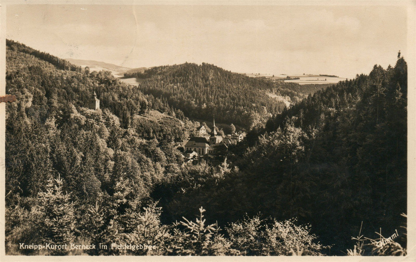 KNEIPP-KURORT BERNECK im FICHTELGEBIRGE GERMANY ANTIQUE REAL PHOTO POSTCARD RPPC