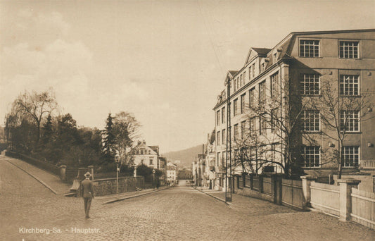 KIRCHBERG SA HAUPTSTR. GERMANY ANTIQUE REAL PHOTO POSTCARD RPPC