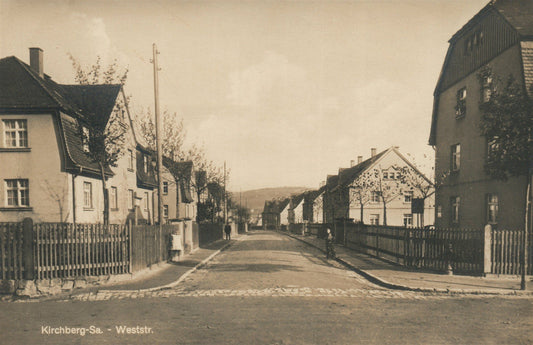 KIRCHBERG SA WESTSTR. GERMANY ANTIQUE REAL PHOTO POSTCARD RPPC