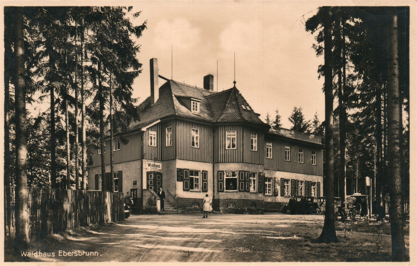 EBERSBRUNN GERMANY WALDHAUS ANTIQUE REAL PHOTO POSTCARD RPPC