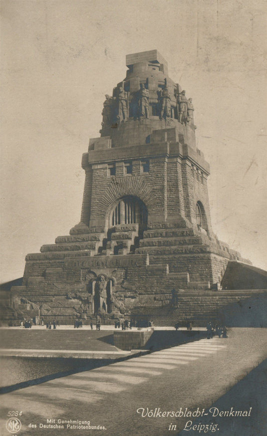 LEIPZIG GERMANY VOLKERSCHLACHT DENKMAL ANTIQUE REAL PHOTO POSTCARD RPPC
