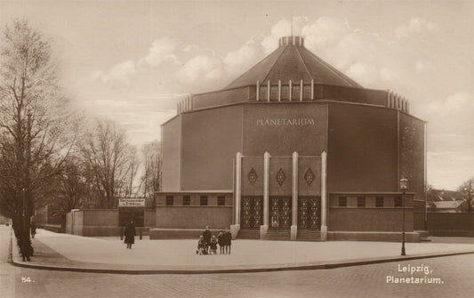 LEIPZIG GERMANY PLANETARIUM VINTAGE REAL PHOTO POSTCARD RPPC