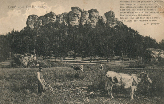 gruss vom STAFFELBERG GERMANY ANTIQUE POSTCARD