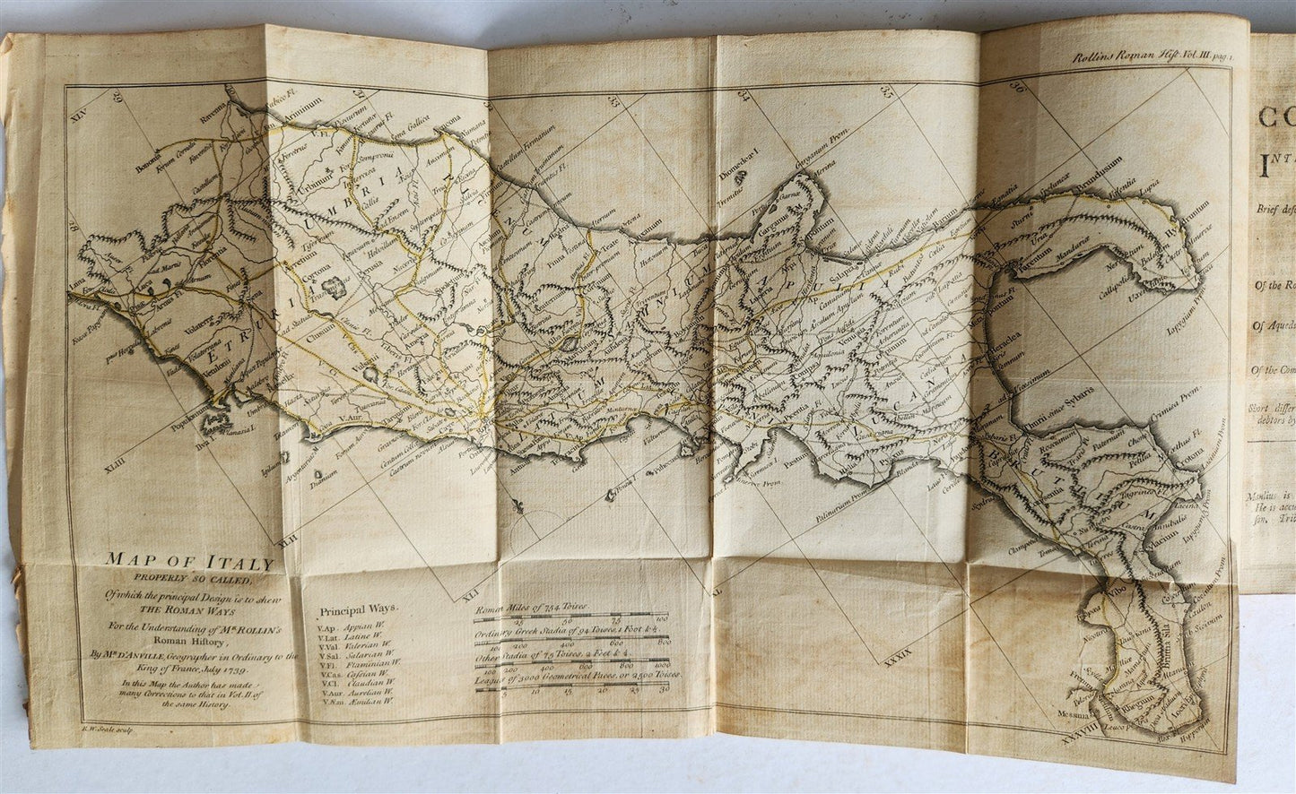 1754 ROMAN HISTORY by ROLLIN 12 VOLUMES antique ILLUSTRATED w/ MAPS