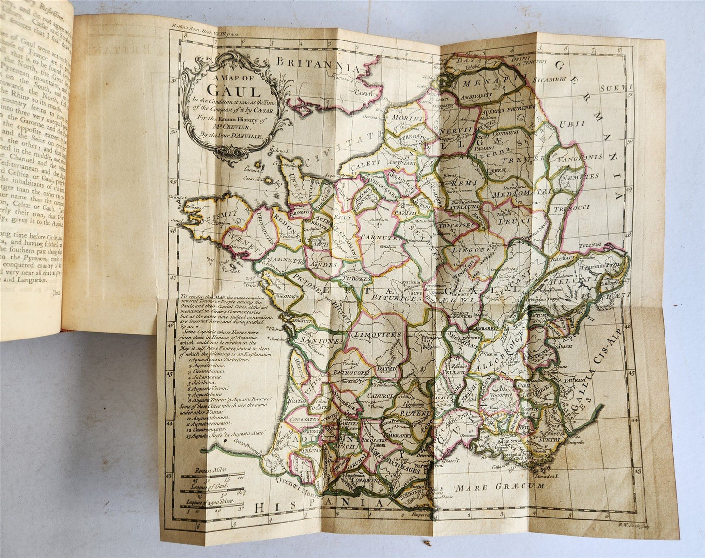 1754 ROMAN HISTORY by ROLLIN 12 VOLUMES antique ILLUSTRATED w/ MAPS
