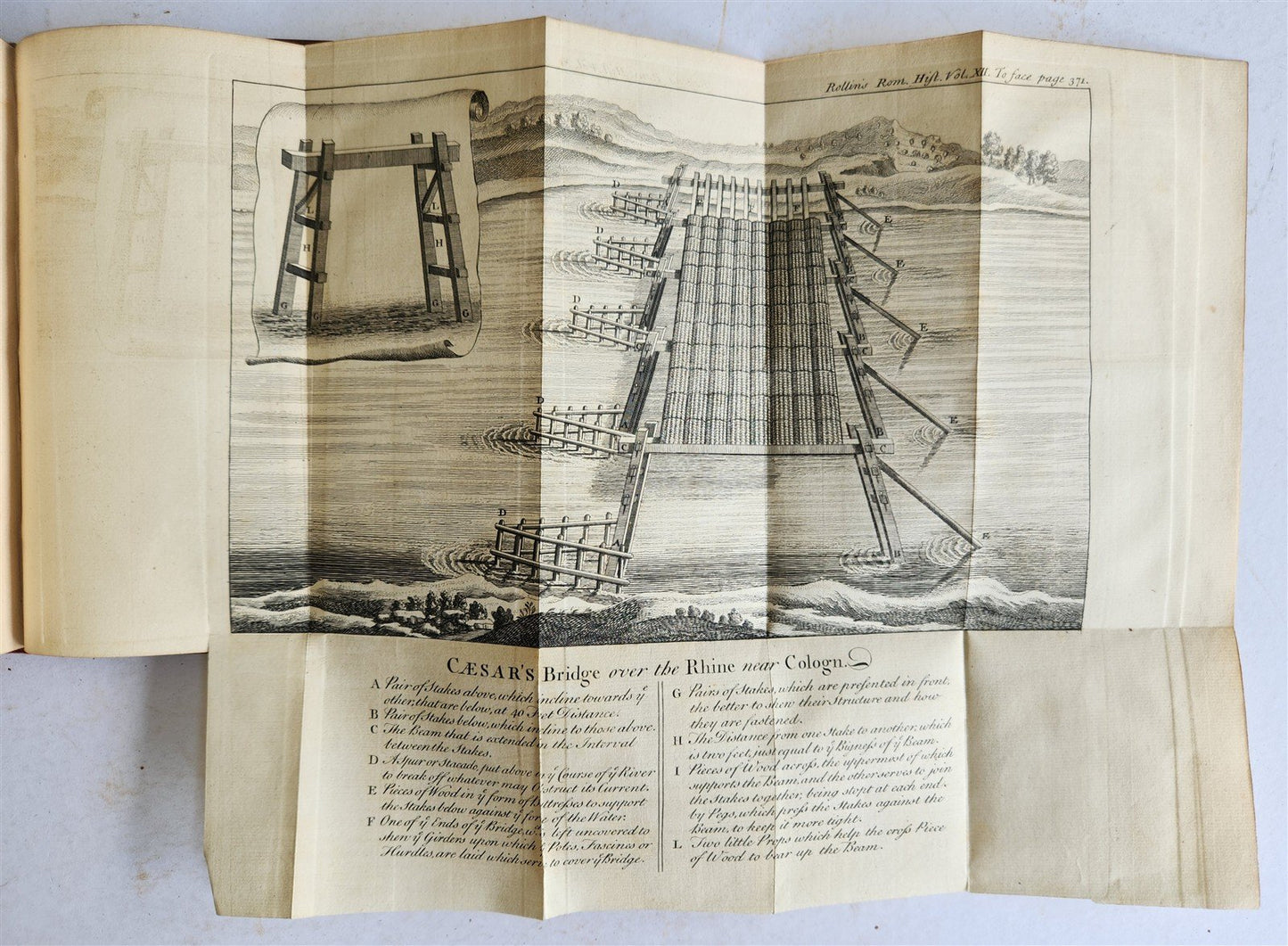 1754 ROMAN HISTORY by ROLLIN 12 VOLUMES antique ILLUSTRATED w/ MAPS