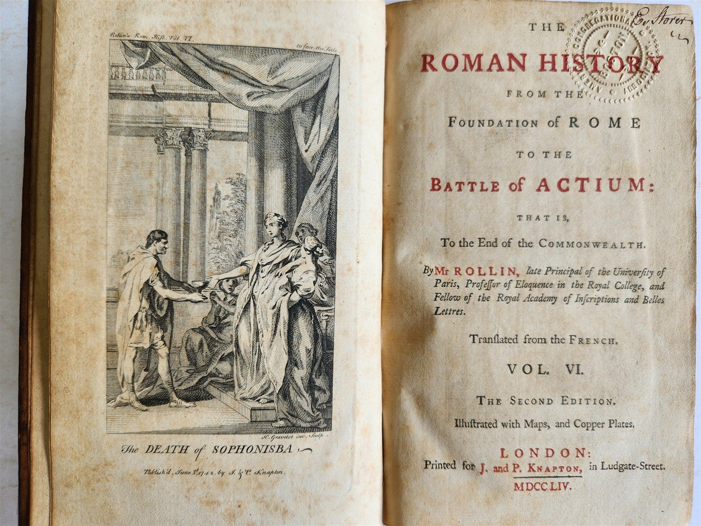 1754 ROMAN HISTORY by ROLLIN 12 VOLUMES antique ILLUSTRATED w/ MAPS