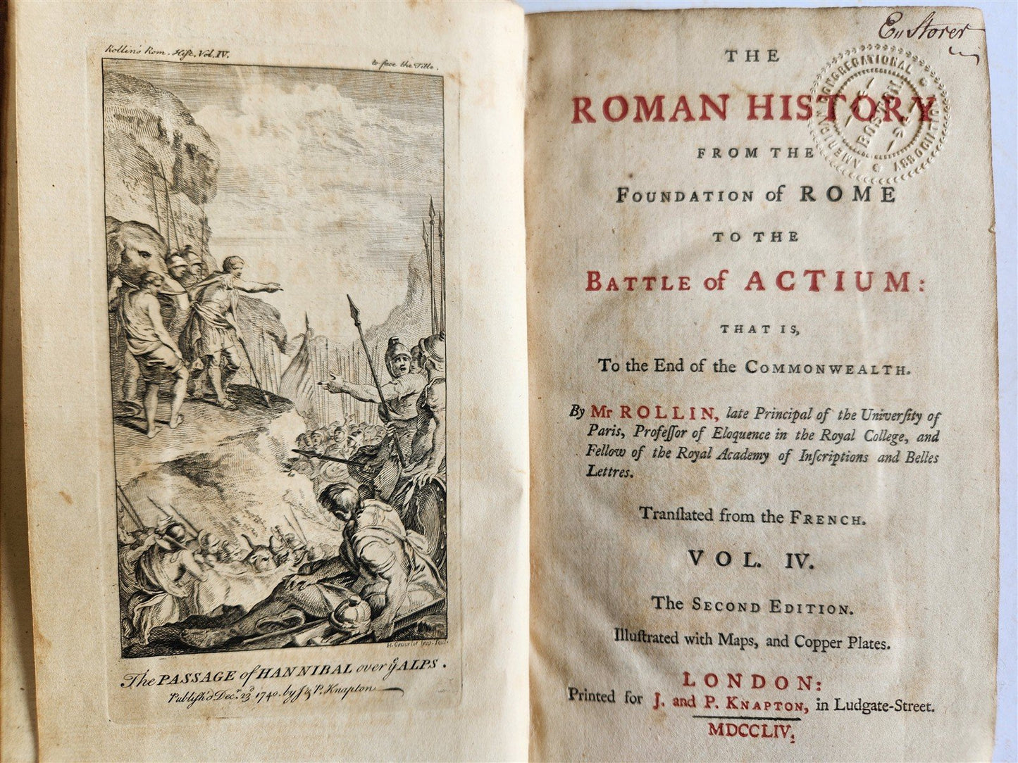 1754 ROMAN HISTORY by ROLLIN 12 VOLUMES antique ILLUSTRATED w/ MAPS