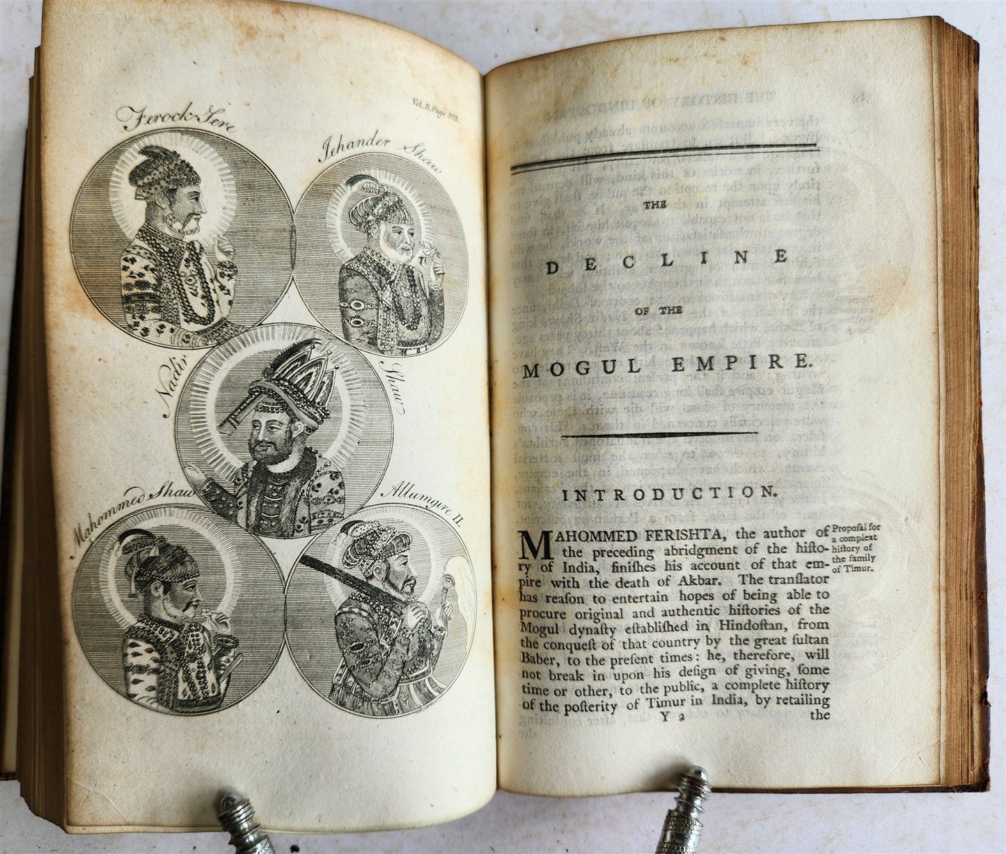 1792 HISTORY of HINDOSTAN 3 VOLUMES antique ILLUSTRATED w/ PLATES & MAP