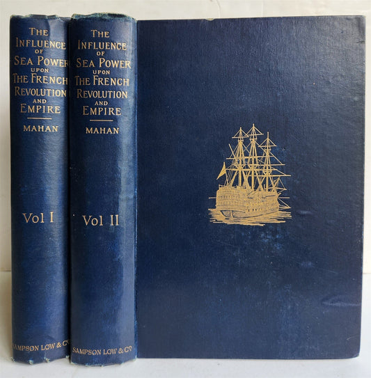 1892 INFLUENCE of SEA POWER UPON FRENCH REVOLUTION & EMPIRE 1793-1812 antique