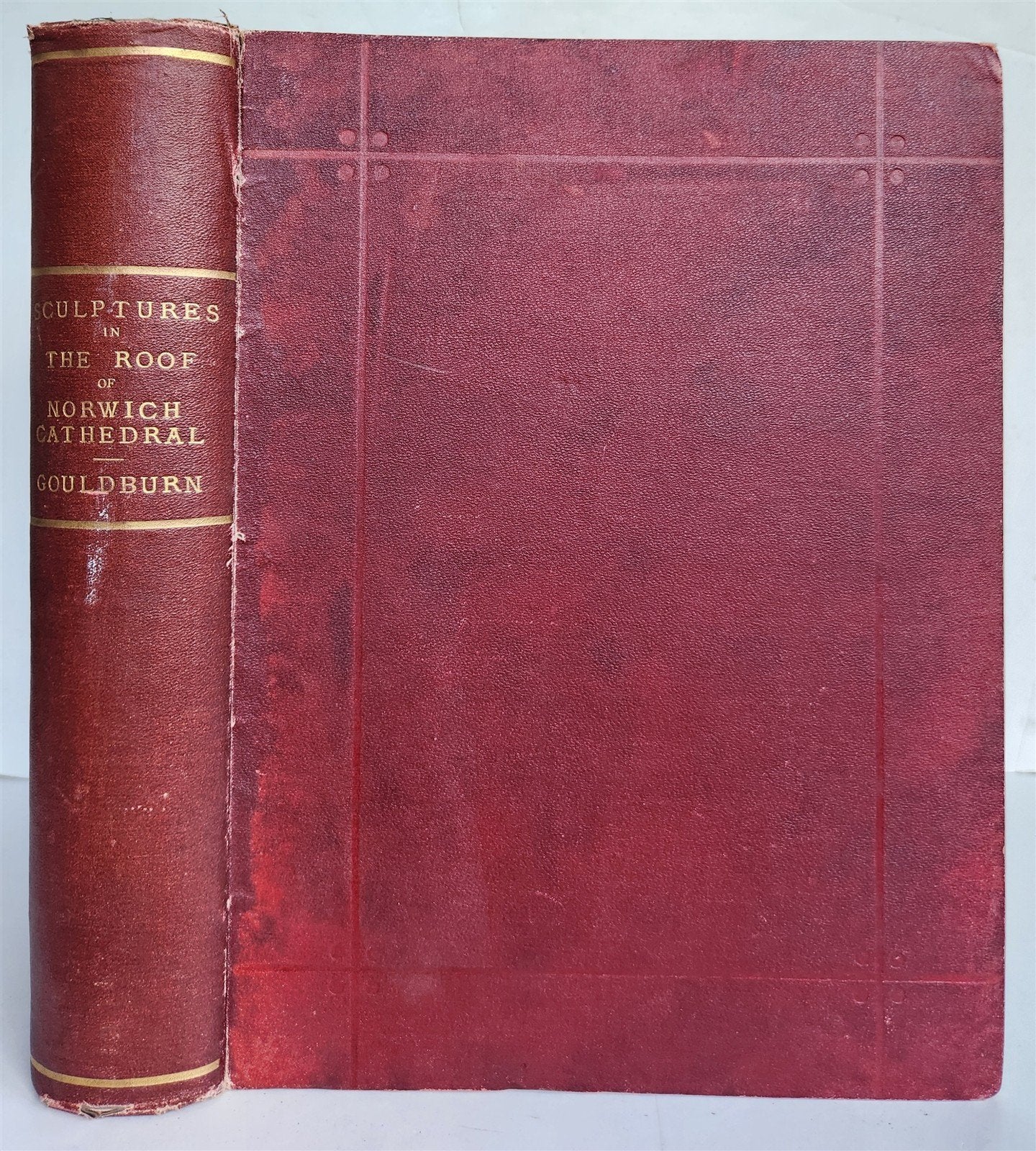 1876 ANCIENT SCULPTURES in ROOF of NORWICH CATHEDRAL antique ILLUSTRATED FOLIO