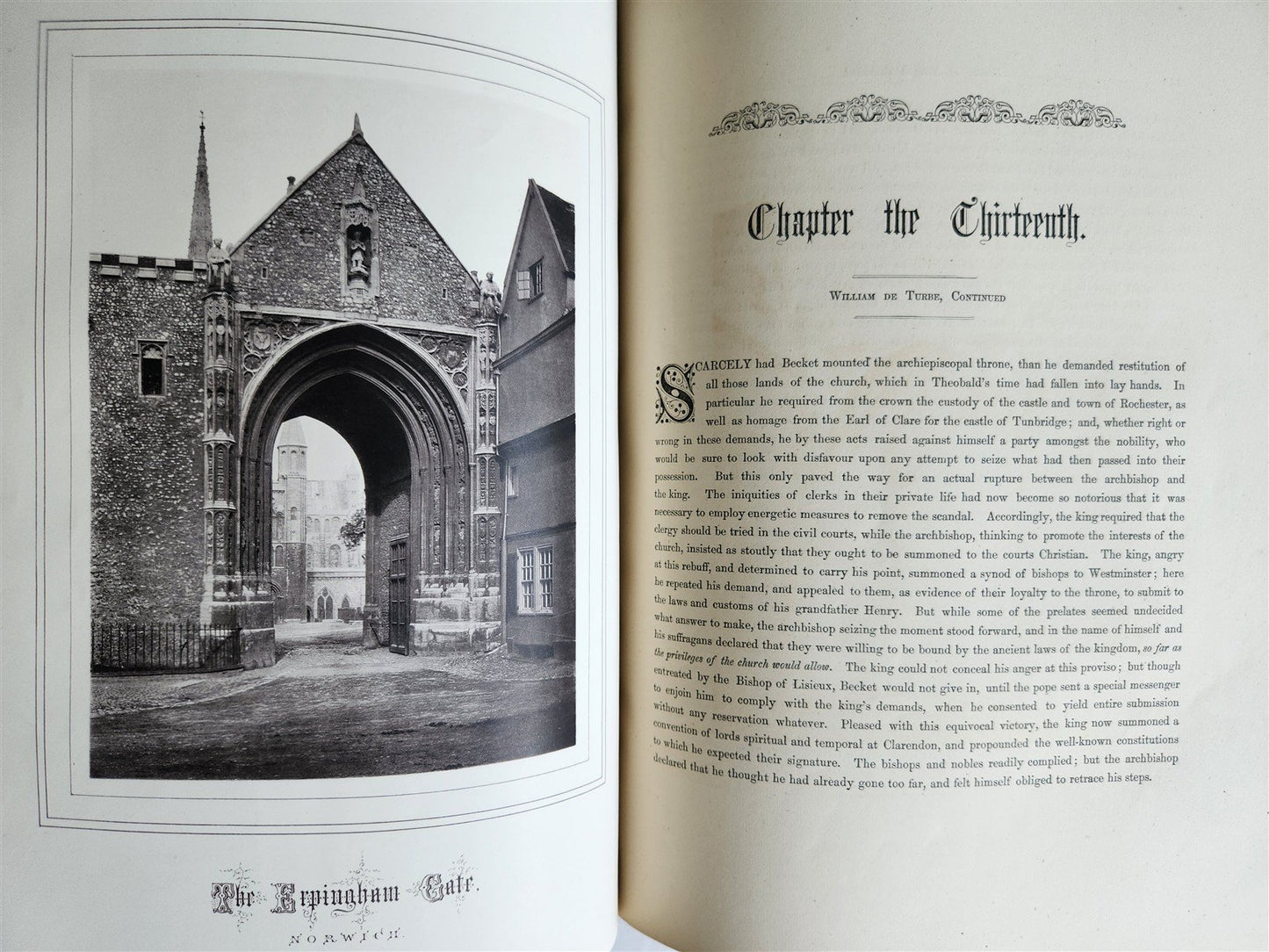 1876 ANCIENT SCULPTURES in ROOF of NORWICH CATHEDRAL antique ILLUSTRATED FOLIO