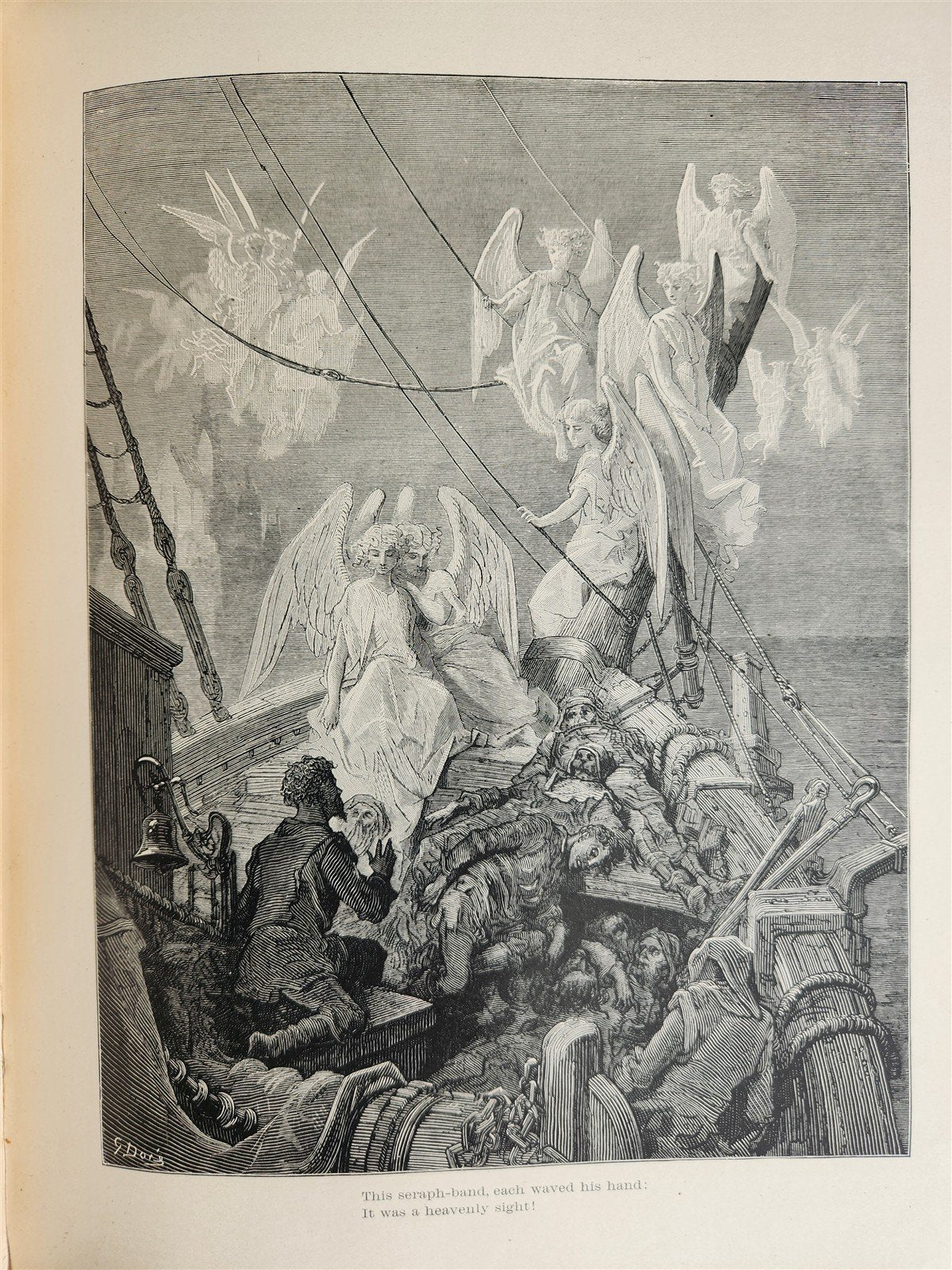 1889 THE RIME of ANCIENT MARINER ILLUSTRATED by GUSTAVE DORE antique in ENGLISH