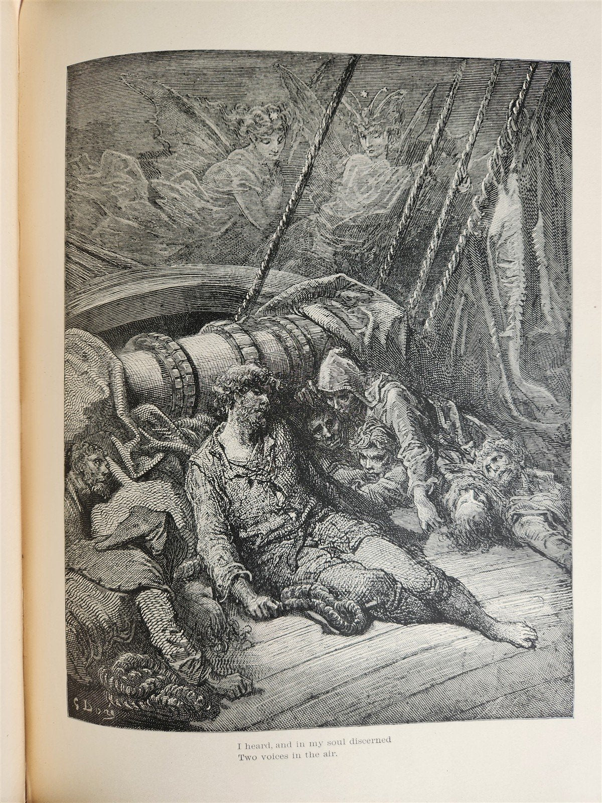 1889 THE RIME of ANCIENT MARINER ILLUSTRATED by GUSTAVE DORE antique in ENGLISH