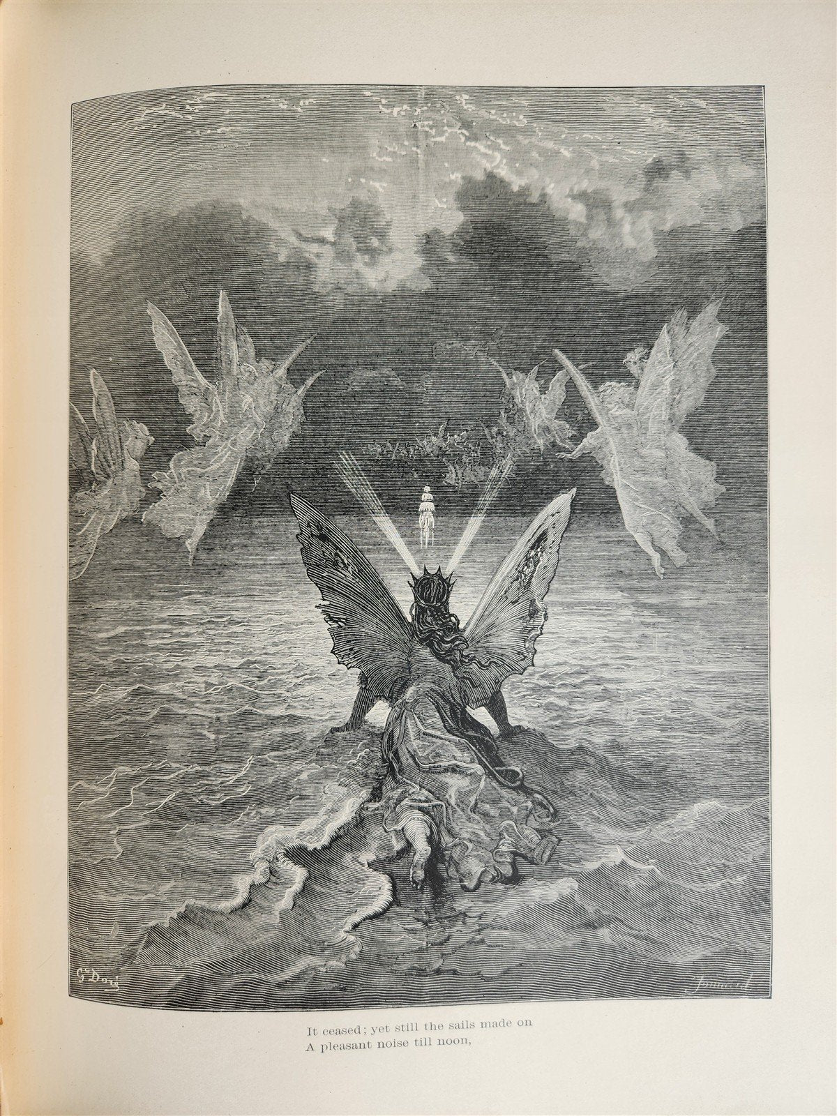 1889 THE RIME of ANCIENT MARINER ILLUSTRATED by GUSTAVE DORE antique in ENGLISH