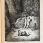 1880s DANTE'S INFERNO ILLUSTRATED by GUSTAVE DORE antique FOLIO