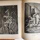 1880s DANTE'S INFERNO ILLUSTRATED by GUSTAVE DORE antique FOLIO