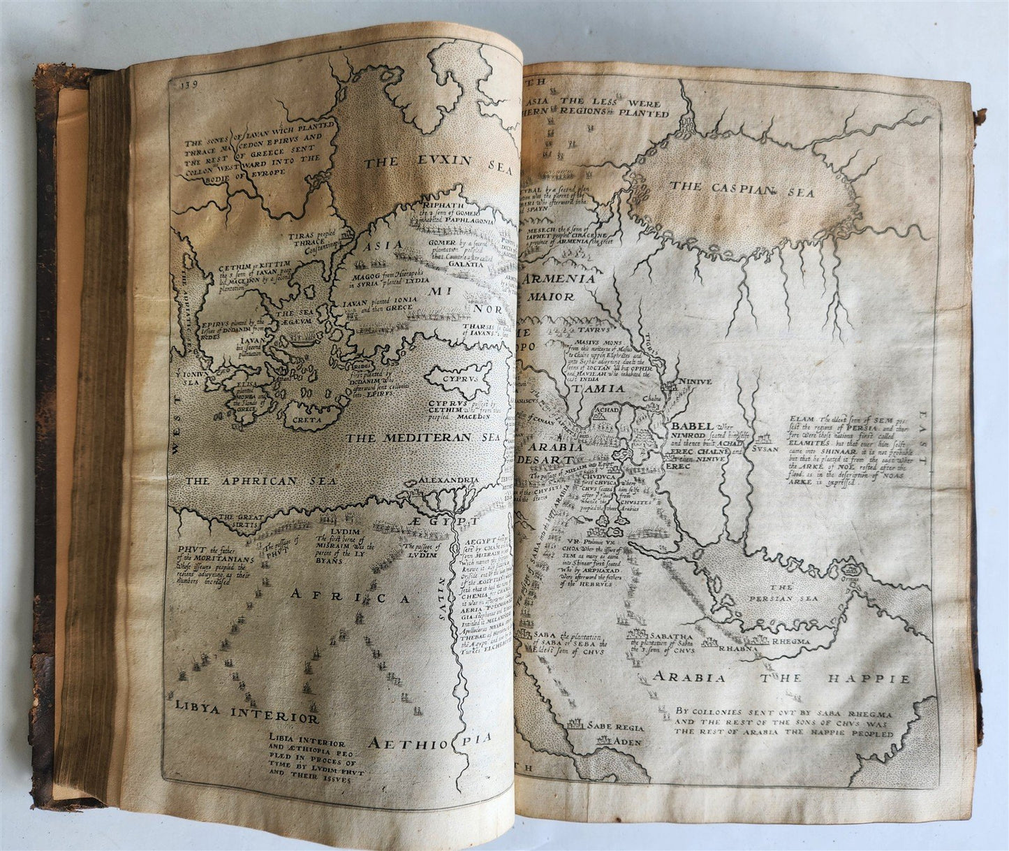 1666 HISTORIE of the WORLD by WALTER RALEIGH ILLUSTRATED w/ MAPS antique FOLIO