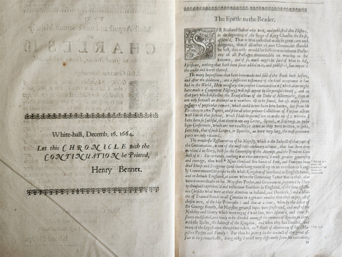 1665 CHRONICLE of the KINGS of ENGLAND by RICHARD BAKER antique FOLIO in English