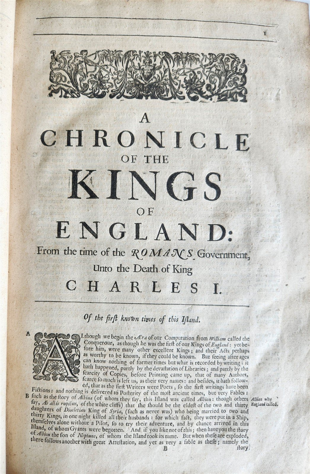 1665 CHRONICLE of the KINGS of ENGLAND by RICHARD BAKER antique FOLIO in English