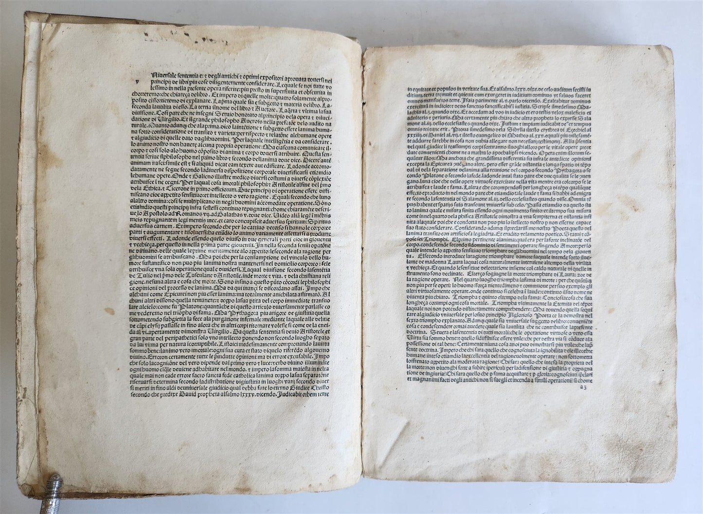 1478 INCUNABULA FRANCESCO PETRARCA by Bernardo Lapini da Siena antique FOLIO