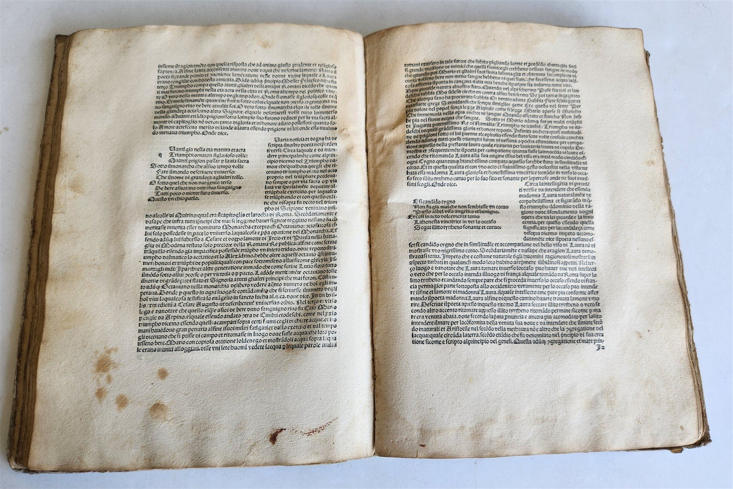 1478 INCUNABULA FRANCESCO PETRARCA by Bernardo Lapini da Siena antique FOLIO