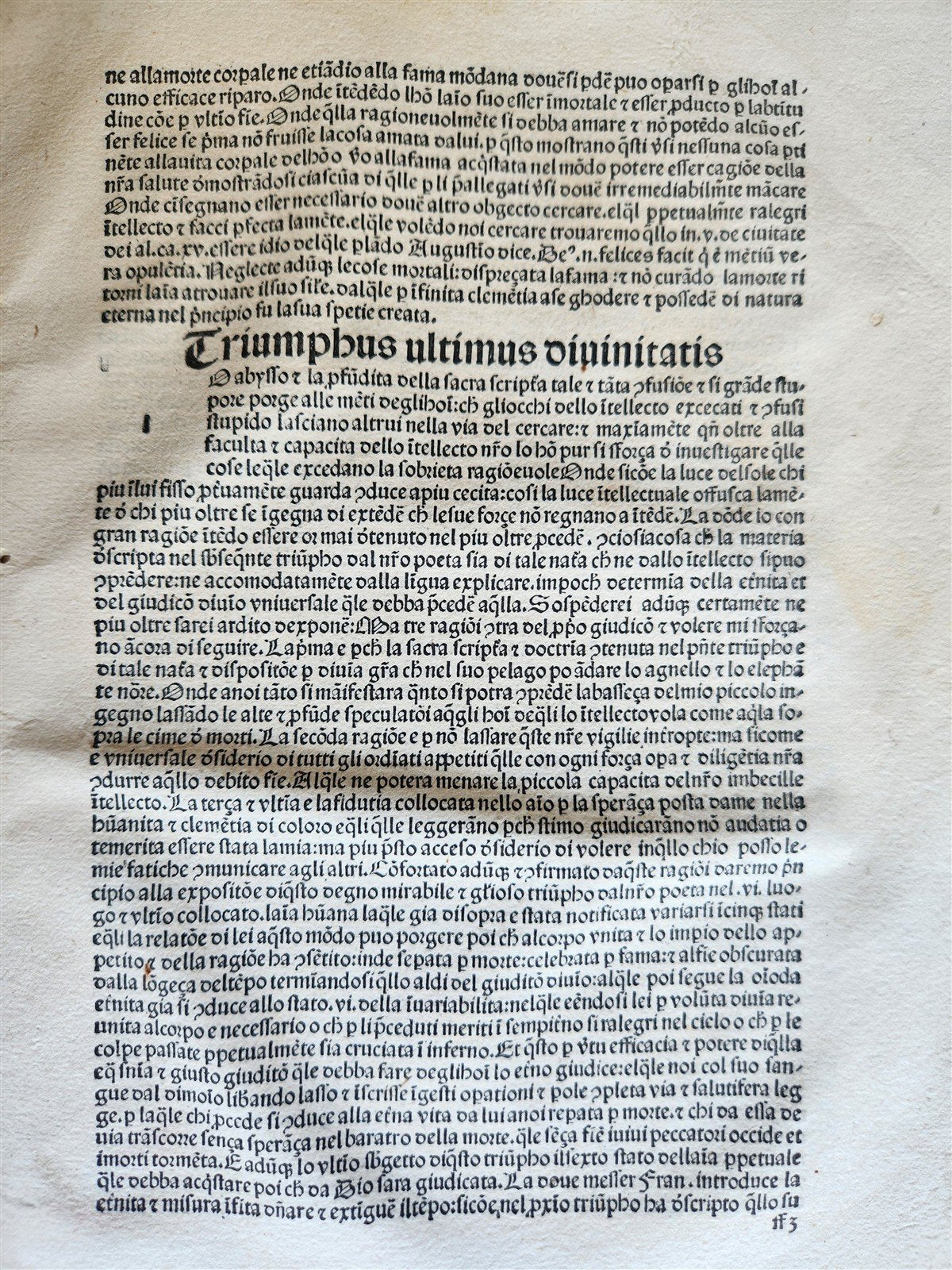 1478 INCUNABULA FRANCESCO PETRARCA by Bernardo Lapini da Siena antique FOLIO