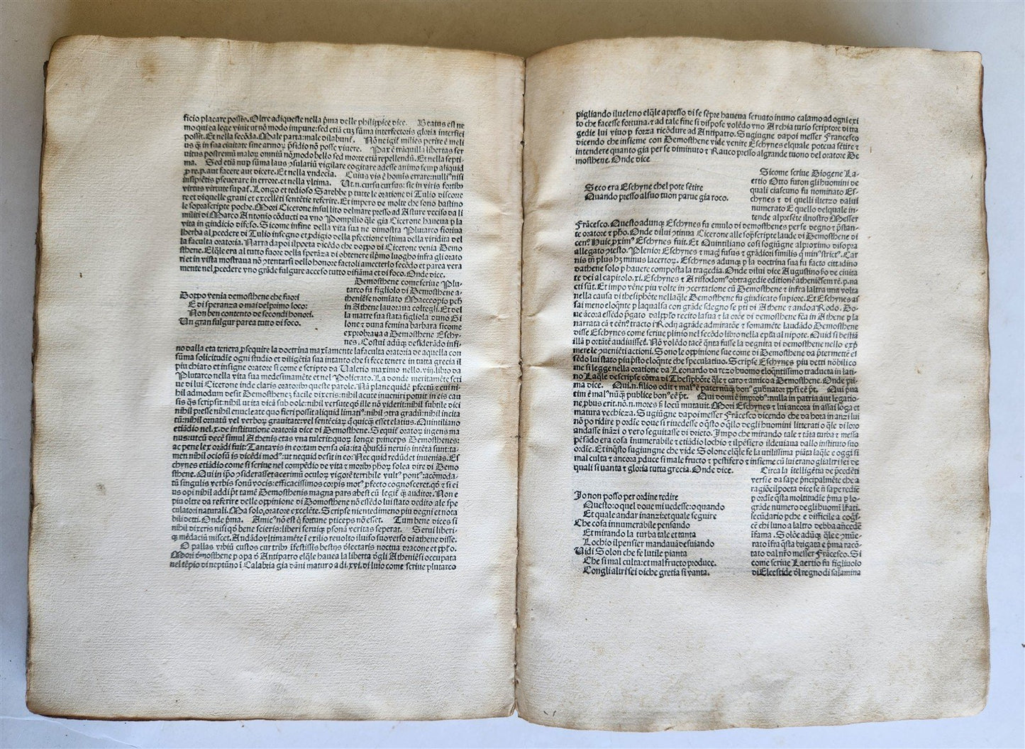 1478 INCUNABULA FRANCESCO PETRARCA by Bernardo Lapini da Siena antique FOLIO
