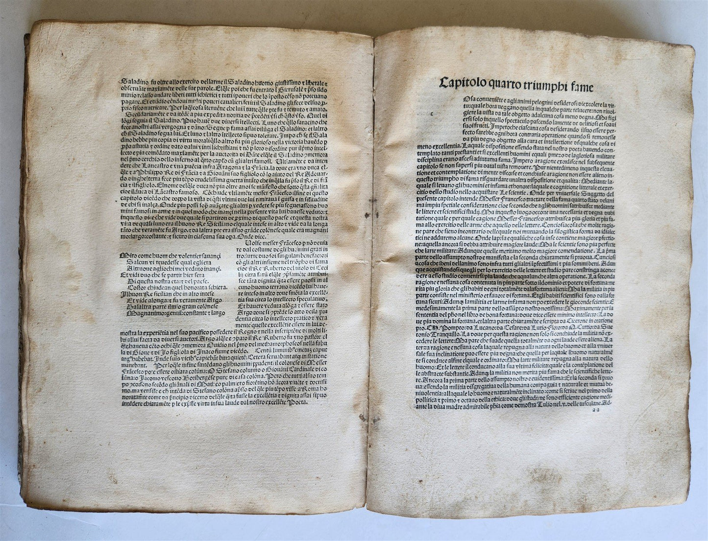 1478 INCUNABULA FRANCESCO PETRARCA by Bernardo Lapini da Siena antique FOLIO