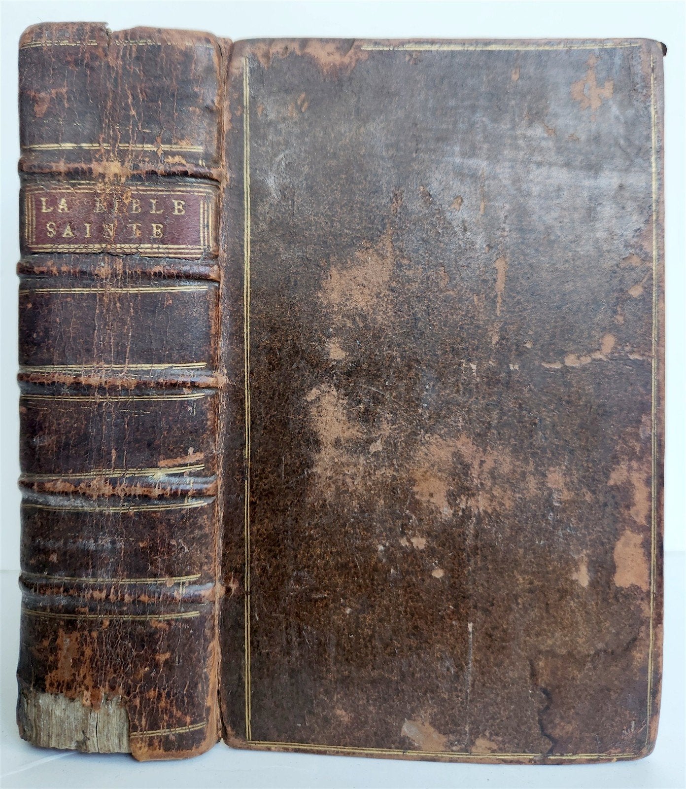 1588 BIBLE in FRENCH antique 16th CENTURY OLD & NEW TESTAMENT