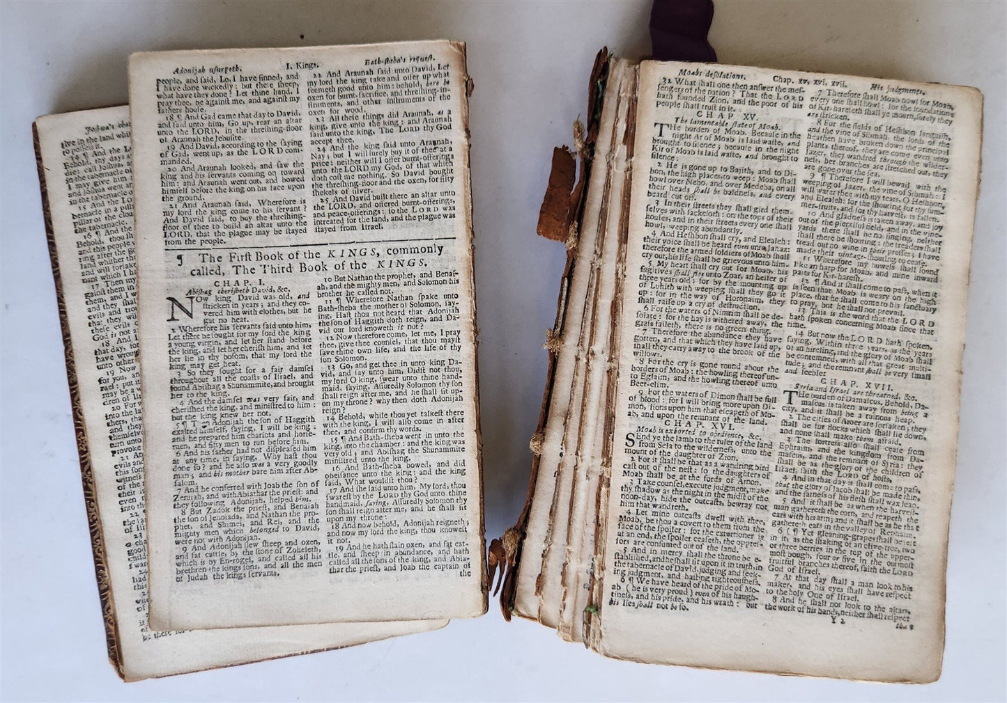 1721 BIBLE in ENGLISH antique SCOTTISH Edinburgh OLD & NEW TESTAMENT