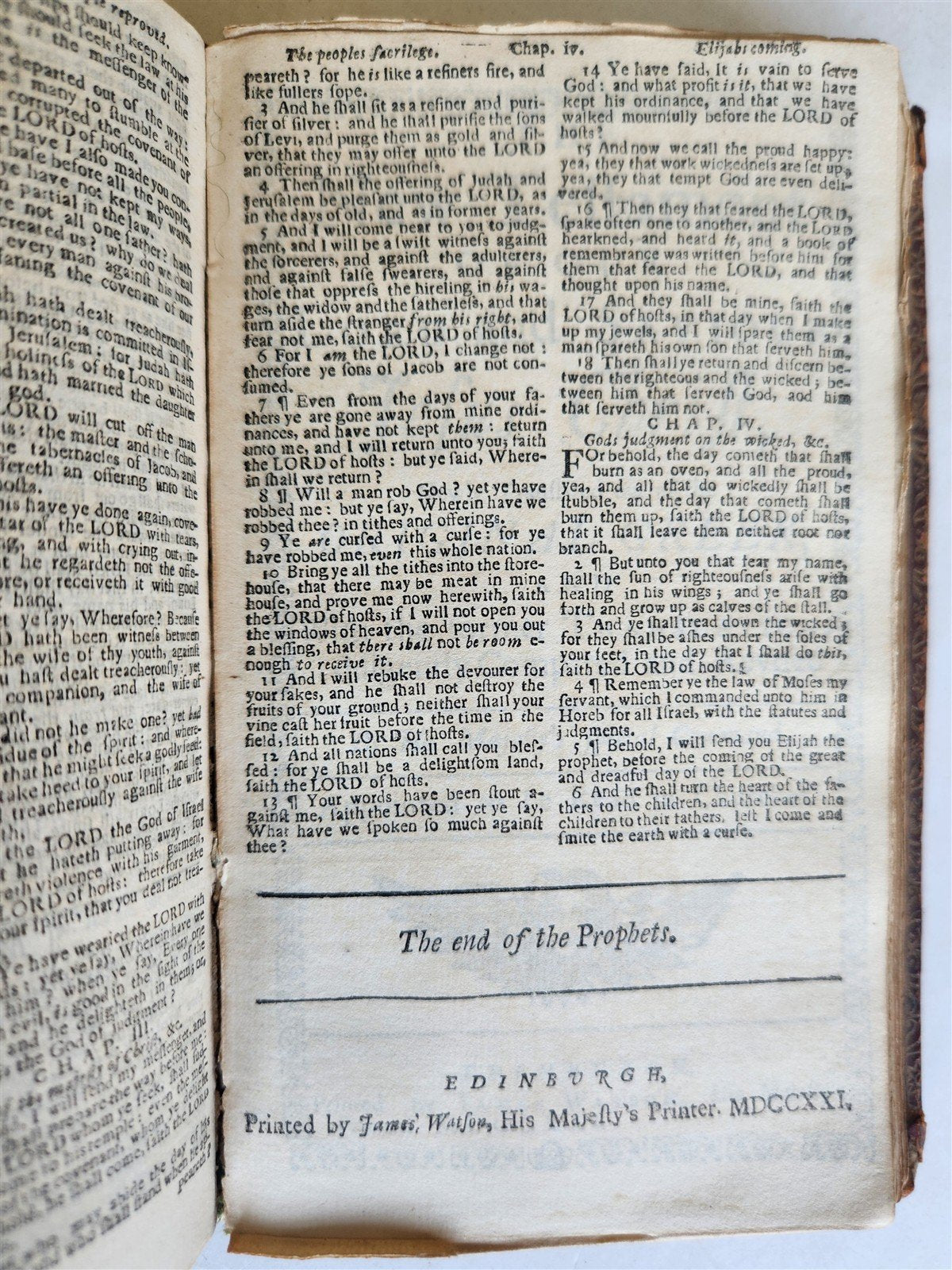 1721 BIBLE in ENGLISH antique SCOTTISH Edinburgh OLD & NEW TESTAMENT