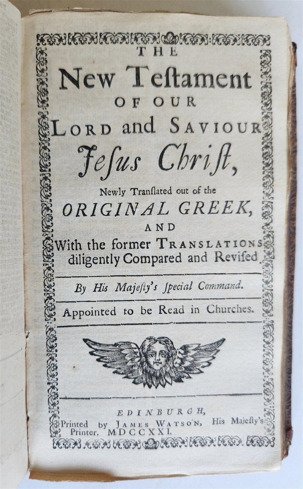 1721 BIBLE in ENGLISH antique SCOTTISH Edinburgh OLD & NEW TESTAMENT