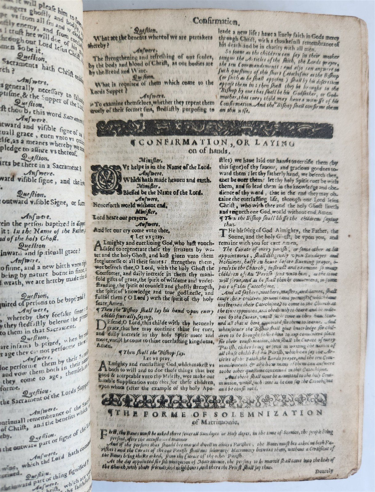 1574 BIBLE LATIN PLANTIN PRESS & 1627 BOOK of COMMON PRAYER in ENGLISH antique