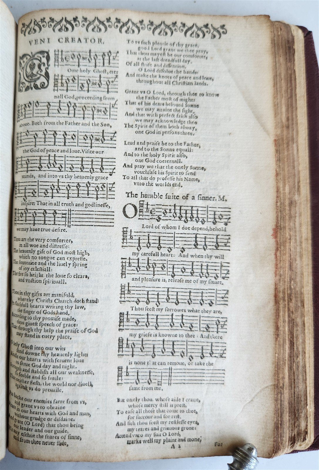 1574 BIBLE LATIN PLANTIN PRESS & 1627 BOOK of COMMON PRAYER in ENGLISH antique
