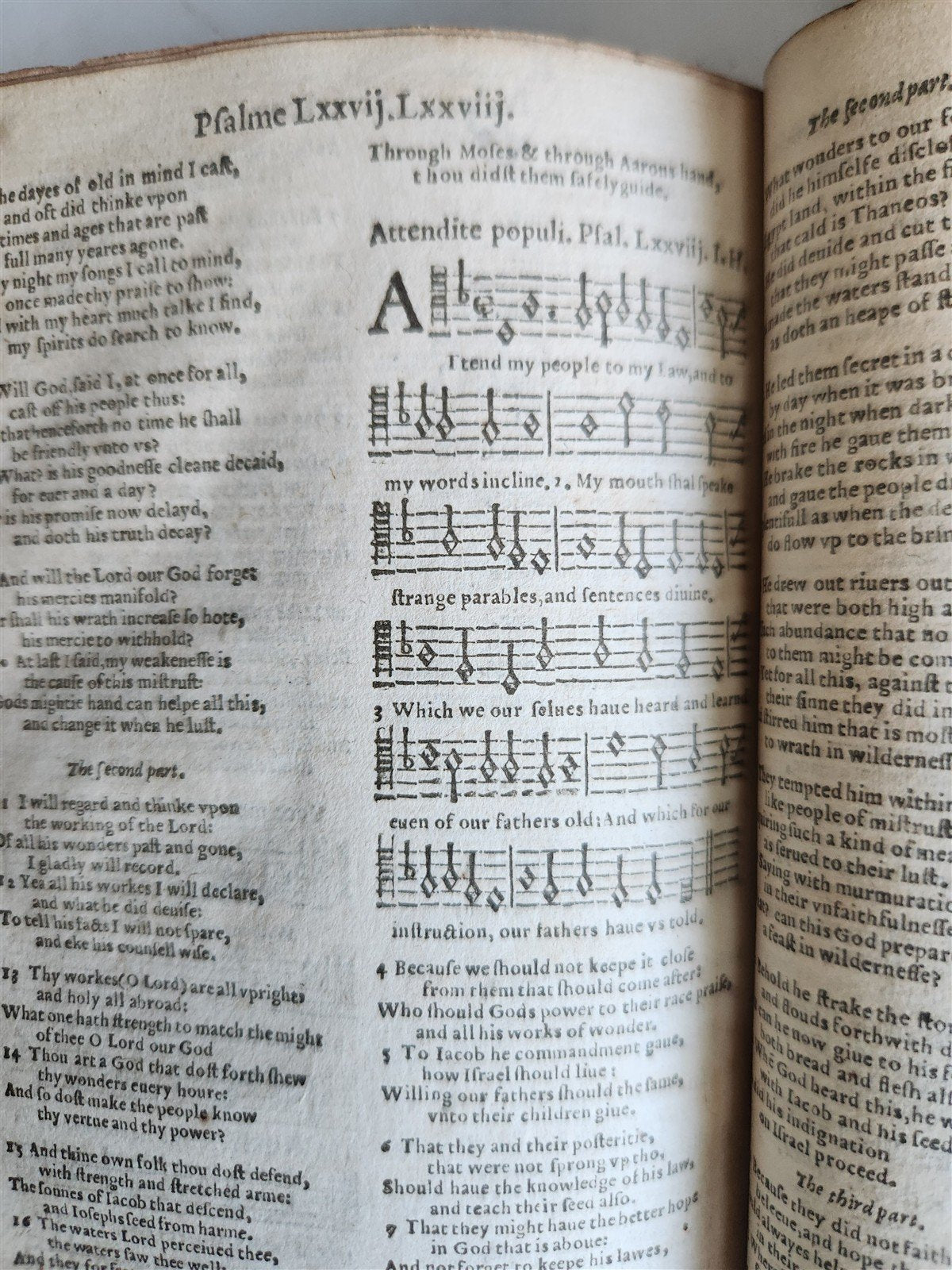1574 BIBLE LATIN PLANTIN PRESS & 1627 BOOK of COMMON PRAYER in ENGLISH antique