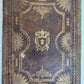 1924 MANUSCRIPT BOOK in ENGLISH antique PAPACY COAT of ARMS BINDING