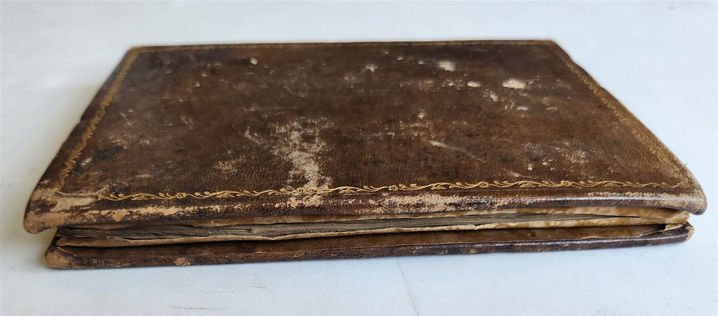 1924 MANUSCRIPT BOOK in ENGLISH antique PAPACY COAT of ARMS BINDING