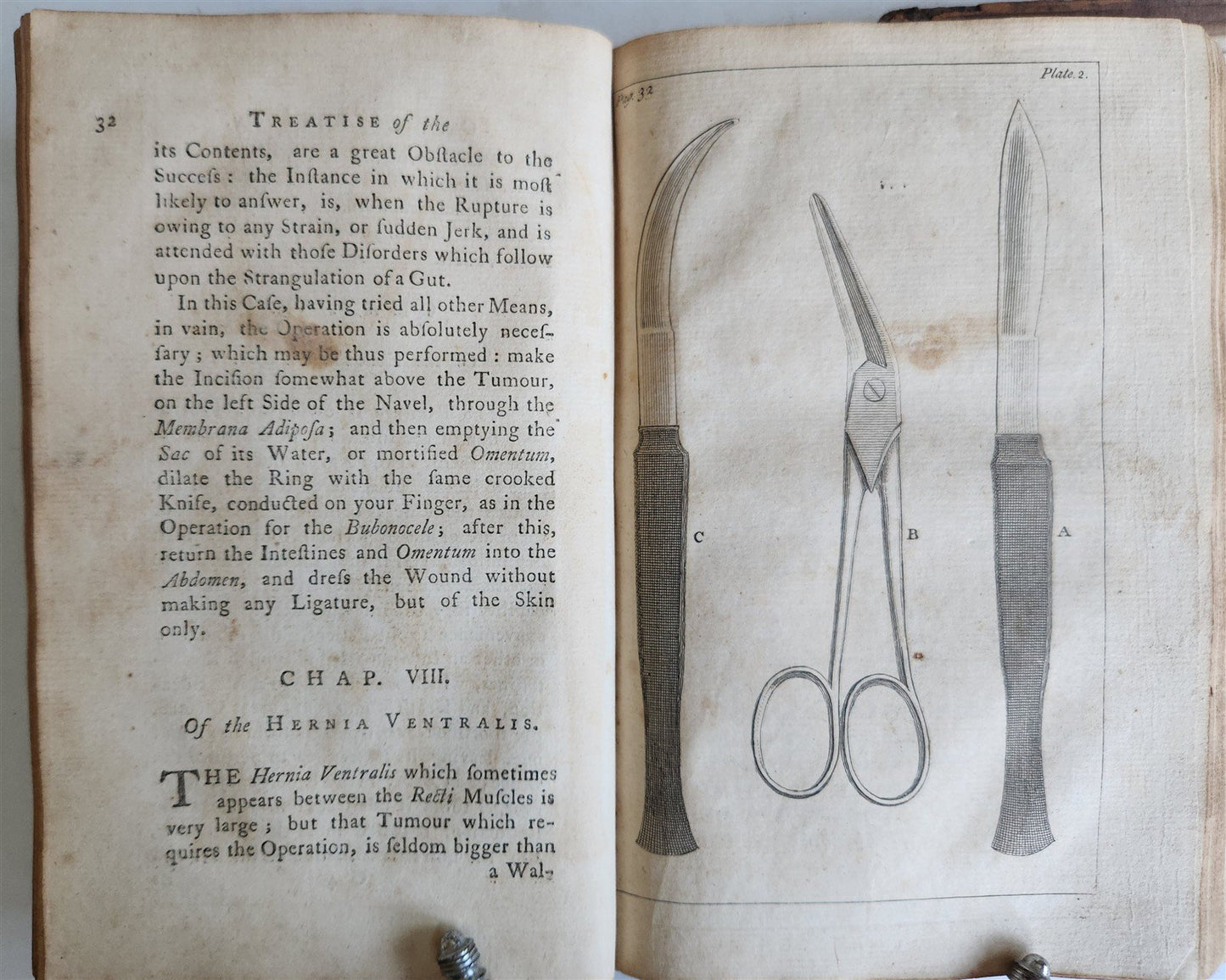 1769 TREATISE on OPERATIONS of SURGERY in ENGLISH antique ILLUSTRATED